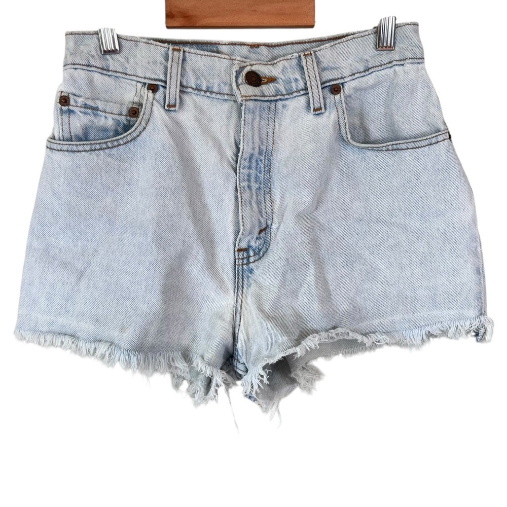 Vintage 90s Levi's 551 Distressed Cutoff Denim Shorts
